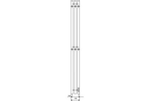 Электрический полотенцесушитель Primoclima Sol Q E Graphite 120*12 3
