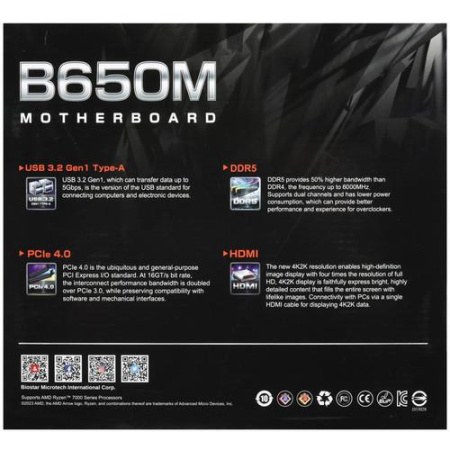 Материнская плата Biostar B650MS2-E