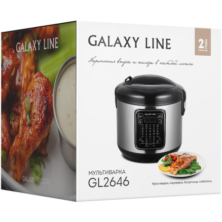 Мультиварка Galaxy GL 2646 черный/серебряный