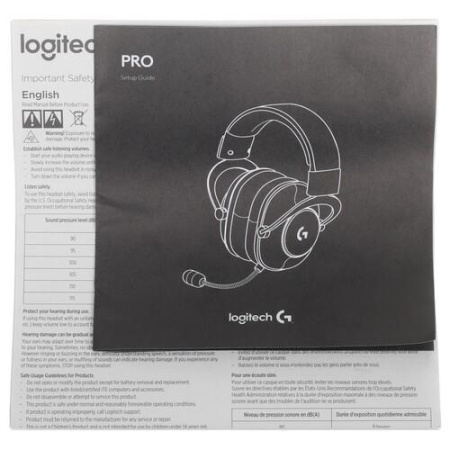 Проводные наушники Logitech G PRO черный